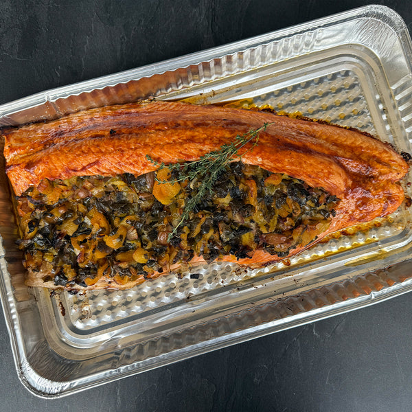 Date & Leek Stuffed Salmon Whole Side - Passover