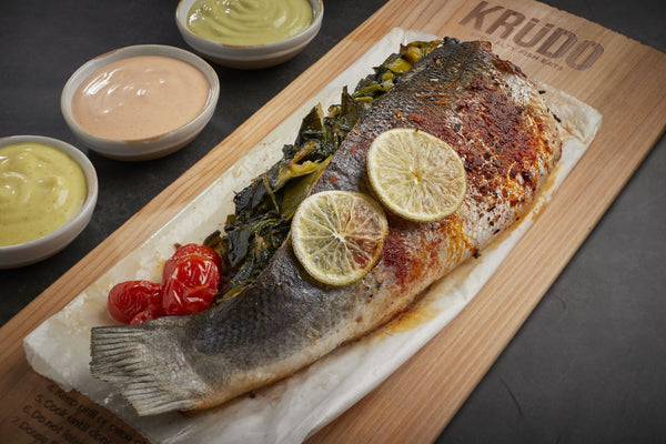 Spinach Wrapped Branzino - Passover