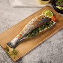 Raw Spinach Wrapped Branzino
