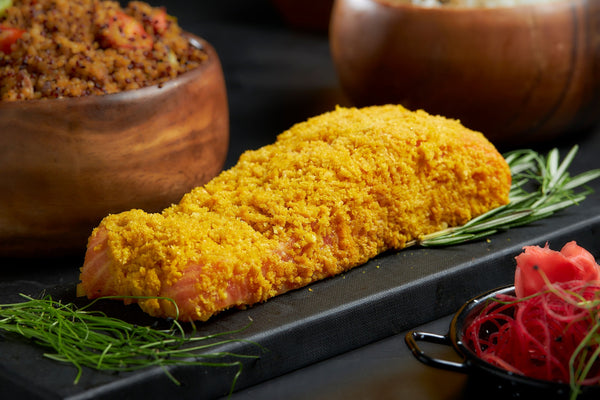 Raw Mustard Crusted Salmon