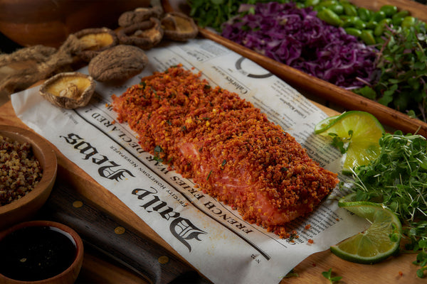 Raw Chip Crusted Salmon
