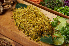 Raw Pistachio Crusted Branzino