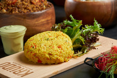 Raw Imitation Krab Burger