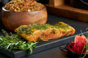 Raw Herb Crusted Salmon