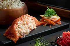 Raw Imitation Kani Stuffed Salmon