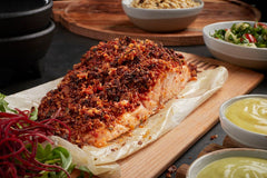 Chip Crusted Salmon Platter